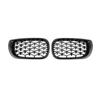 IPEVMLZ For 3 Series E46 325i 4-Door 2002-2004 Car Accessories Front Kidney Racing Grilles Upper Grills Diamond Style ABS(Glossy black)