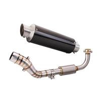 IPEVMLZ For Aerox155 NVX155 NVX125 For Aerox 155 NVX 155 125 Motorcycle Exhaust Escape Modify Front Link Pipe 51mm Muffler(Style A)