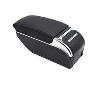 IPEVMLZ For C&hevrolet For Lova For Aveo Armrest Box Central Content Interior Arm Elbow Rest Storage Case With Cup Holder(B-Black black line)