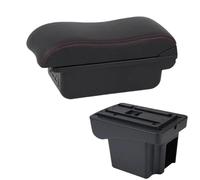 IPEVMLZ For C&hevrolet For NIVA Armrest Retrofit Parts Car Armrest Box Storage Box Car Interior Accessories Charging USB(B1 Black red 3USB)