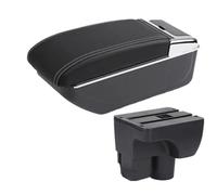 IPEVMLZ For C&hevrolet For Sail 3 For Aveo Car Armrest Central Storage Box Retrofit Parts Car Accessories(B3 white line NO USB)