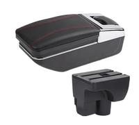 IPEVMLZ For C&hevrolet For Sail 3 For Aveo Car Armrest Central Storage Box Retrofit Parts Car Accessories(A1 red line No USB)