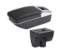 IPEVMLZ For C&hevrolet For Sail 3 For Aveo Car Armrest Central Storage Box Retrofit Parts Car Accessories(A2 black line No USB)