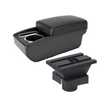 IPEVMLZ For Citroen For Sega Car Armrest Box Interior Modification Large Storage Space With USB(A1 Black red NO USB)