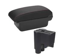 IPEVMLZ For Daihatsu For Sirion Armrest For Daihatsu For Materia Car Armrest Box Central Store Content Storage Box 2007-2015(C1 Black red NO USB)