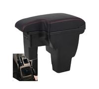 IPEVMLZ For F&ord For Focus 3 Car Armrest Box Interior Retrofit Parts For F&ord For Focus III Car Armrest Center Storage Box(Black red line)