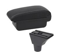 IPEVMLZ For Fiat For Panda For PANDA II Car Armrest Box Cup Holder USB Interface Interior Car-styling(A3 Black white NO USB)