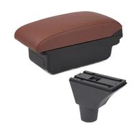 IPEVMLZ For Fiat For Panda For PANDA II Car Armrest Box Cup Holder USB Interface Interior Car-styling(A6 brown No USB)