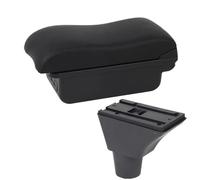 IPEVMLZ For FIAT For PANDA II Armrest Box Center Storage Box Interior Retrofit USB Charging Car Accessories(B2 black line 3USB)