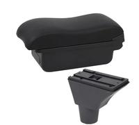 IPEVMLZ For FIAT For PANDA II Armrest Box Center Storage Box Interior Retrofit USB Charging Car Accessories(A2 black line No USB)