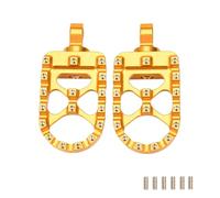 IPEVMLZ For Harley For Sportster XL 883 1200 For Dyna For Street Bob For Bobber Motorcycle Foot Pegs Wide Fat Footrests Pedals W/Shifter Pegs(Gold)