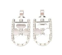 IPEVMLZ For Harley For Sportster XL 883 1200 For Dyna For Street Bob For Bobber Wide Foot Pegs Motorcycle 360° Roating Footpegs(Silver)