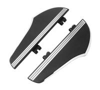 IPEVMLZ For Harley For Touring For Softail For Electra For Street For Road For Glide Front Driver Floorboards Motorcycle Foot pegs Footrest(Black Silver)