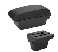 IPEVMLZ For Holden For Cruze Armrest Box 2009 2010 2011 2012 2013 2014 2015 Armrest Box Arm Centre Console Storage Box(B1 Black red 3USB)