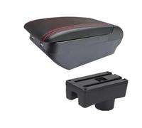 IPEVMLZ For Hyundai For Accent For Tagaz Armrest Box For Accent Car Armrest Box Interior Parts Center Storage Box(H red line 4USB)