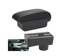 IPEVMLZ For Hyundai For Accent For Tagaz Car Armrest Box Armrest Interior Parts Details Center Storage Box(B1 Black red 3USB)