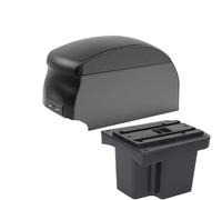 IPEVMLZ For KIA For Cerato For Forte K3 Car Armrest Leather Arm Rest Car-styling Center Console(B2 Black double)