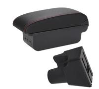 IPEVMLZ For Kia For Picanto Central Armrest Box For Kia For Picanto For 3X-Line Armrest Box Interior Retrofit Parts(B1 Black red 3USB)