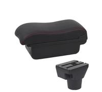 IPEVMLZ For KIA For Rio 2 Armrest Box For KIA For Rio 2006-2011 Car Armrest Box Accessories Interior Storage Box Retrofit(C1 Black red NO USB)