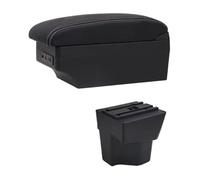 IPEVMLZ For KIA For Rio 5 2012 2013 2014 2015 2016 2017 2018 2019 Car Armrest Box Leather Arm Rest Center Console Storage Box(E1 White Line)