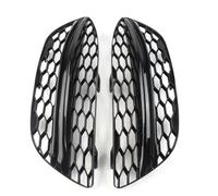 IPEVMLZ For Mercedes For Benz C Class W205 C300 2015 2016 2017 2018 2 PCS Car Front Bumper Fog Light Honeycomb Mesh Grilles Cover (BLACK)