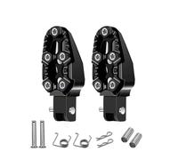 IPEVMLZ For Motorcycle Scooter ATV E-Bike Foot Rests Foot Pegs 1 Pair Universal Aluminum Alloy Foot Pedals Angle Adjustable(BLACK)