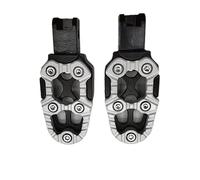 IPEVMLZ For Motorcycle Scooter ATV E-Bike Foot Rests Foot Pegs 1 Pair Universal Aluminum Alloy Foot Pedals Angle Adjustable(Grey)