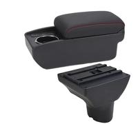 IPEVMLZ For N&issan For Kicks 2016 2017 2018 2019 2020 -2024 Car Armrest Box Interior Retrofit Auto Storage Box Car Accessories(B1 Black red 6USB)