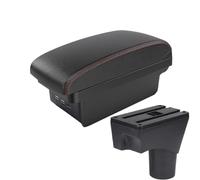 IPEVMLZ For N&issan For March For Micra K13 MK4 IV Armrest Box For N&issan For Sunny Car Armrest Box 2010-2023 Storage Box(B1 Black red 3USB)