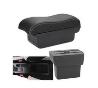 IPEVMLZ For N&issan For Note E-Power Armrest Box For N&issan For Note 2016-2022 Central Storage Box Interior Retrofit(B3 Black white 3USB)