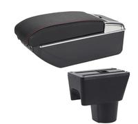 IPEVMLZ For N&issan For Terrano 3 2012 2013 2014 2015 2016 2017 2018 Car Armrest Box Storage Box Parts(B1 Black red 7USB)