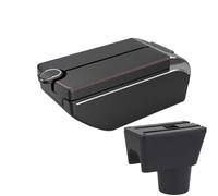 IPEVMLZ For N&issan For Terrano 3 2012 2013 2014 2015 2016 2017 2018 Central Armrest Box Car Storage Box(B1 Red line 7 usb)