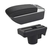 IPEVMLZ For Opel For Astra 2006 2007 2008 2009 2010 2011 Car Armrest Box Storage Box Car Accessorie Retrofit Part(D2 Black line No USB)