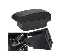 IPEVMLZ For Peugeot 107 Car Armrest Box Armrest Car Accessories Store Box Interior Central Armrest Box(C3 Black white NO USB)
