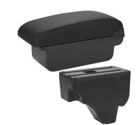 IPEVMLZ For Peugeot 208 Armrest Box For Peugeot 2008 Car Armrest 2019-2024 Storage Box Retrofit Parts Interior Details(C2 Black line NO USB)