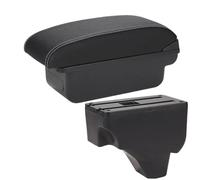 IPEVMLZ For Peugeot 208 Armrest Box For Peugeot 2008 Car Armrest 2019-2024 Storage Box Retrofit Parts Interior Details(C3 Black white NO USB)