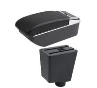 IPEVMLZ For R&enault For Clio 4 For Captur For Clio 3 III IV Car Armrest Box Accessorie Storage Parts Interior Retrofit(B black line NO USB)