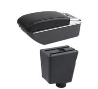 IPEVMLZ For R&enault For Clio 4 For Captur For Clio 3 III IV Car Armrest Box Accessorie Storage Parts Interior Retrofit(D black line 7USB)