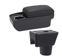 IPEVMLZ For R&enault For Duster Armrest Box 2012 2013 2014 2015 2016 2017 2018 Retrofit Interior Storage Box Car Accessories(C2 Black line NO USB)