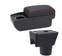 IPEVMLZ For R&enault For Duster Armrest Box 2012 2013 2014 2015 2016 2017 2018 Retrofit Interior Storage Box Car Accessories(B1 Black red 6USB)