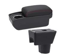 IPEVMLZ For R&enault For Duster Armrest Box 2012 2013 2014 2015 2016 2017 2018 Retrofit Interior Storage Box Car Accessories(C1 Black red NO USB)