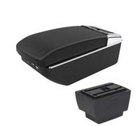 IPEVMLZ For S&koda For Fabia 3 Combi For Fabia 3 III 2015 2016 2017 2018 2019 2020 2021 Car Armrest Box Retrofit Parts Storage Box(A2 Black line7 USB)
