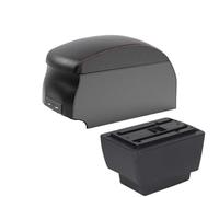 IPEVMLZ For S&koda For Fabia For Fabia 3 III 2015 2016 2017 2018 2019 2020 2021 Car Armrest Box Retrofit Parts Storage Box(B1 Black Red double)