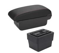 IPEVMLZ For S&koda For Octavia Mk3 A7 2013 2014 2015 2016 2017 Car Armrest Box Retrofit Parts Storage Box Car(B1 Black red 3USB)
