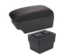 IPEVMLZ For S&koda For Octavia Mk3 A7 2013 2014 2015 2016 2017 Car Armrest Box Retrofit Parts Storage Box Car(A1 Black red 7USB)