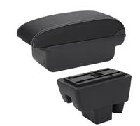 IPEVMLZ For S&koda For RAPID Armrest For VW For Polo Car Armrest Box Retrofit Car Accessories Interior Details Storage Box(C3 Black white NO USB)