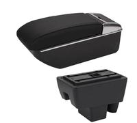 IPEVMLZ For S&koda For RAPID For VW For Polo 2020 2021 Car Armrest Box Retrofit Car Accessories Interior Details Storage Box(D2 Black line No USB)