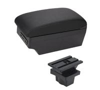 IPEVMLZ For S&koda For Yeti For Octavia A5 Armrest Box Central Store Content Storage Box Armrest Box With Cup Holder USB Interface(C2 black line 7USB)