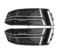 IPEVMLZ For S4 A4 B9 S-LINE 2016 2017 2018 Pair Front Fog Light Cover Front Bumper Fog Light Grille (Chrome)