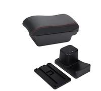 IPEVMLZ For Suzuki For Baleno Armrest 2017 2018 2019 Retrofit Parts Car Armrest Box Center Storage Box 3USB(C1 Black red NO USB)